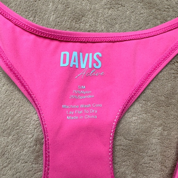 Neon Pink Women's One-Piece Active Jumpsuit Leggings - Picture 3 of 3